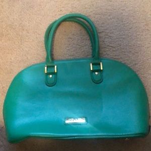 Green satchel bag